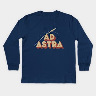 Ad Astra - Vintage Space Exploration Kids Long Sleeve T-Shirt